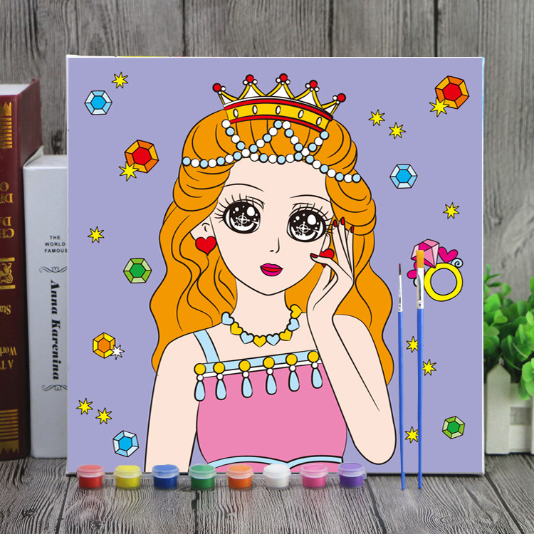 New children's 30*30 fun graffiti painting pigment painting watercolor painting coloring painting handmade diy making gouache coloring