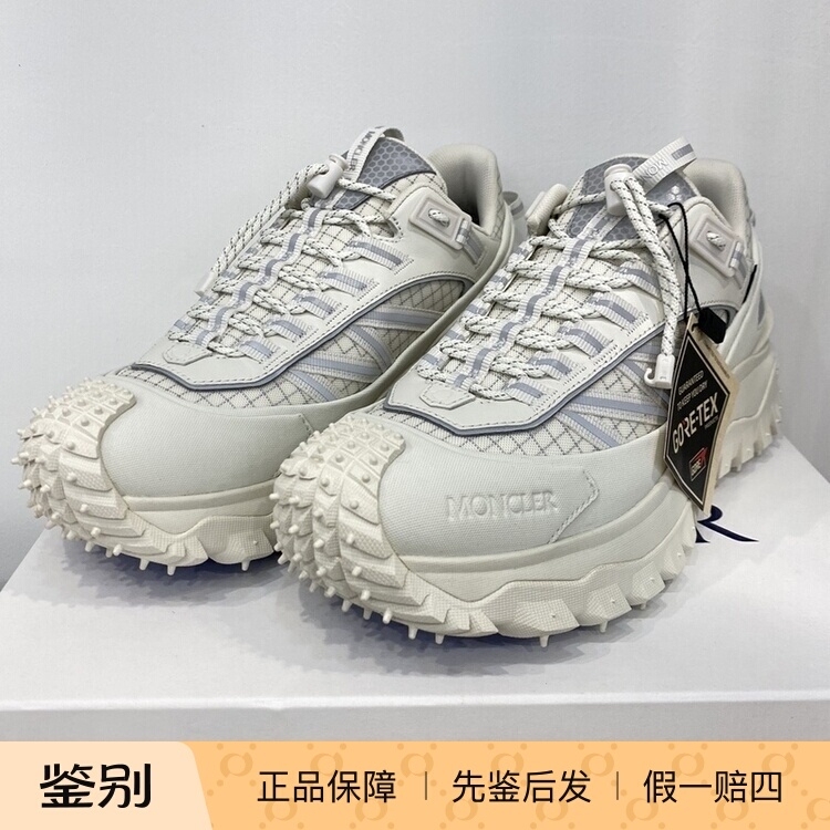 In-Stock Moncler Trailgrip Gtx Men's White Thick-Soled Hiking Sneakers 4m00040