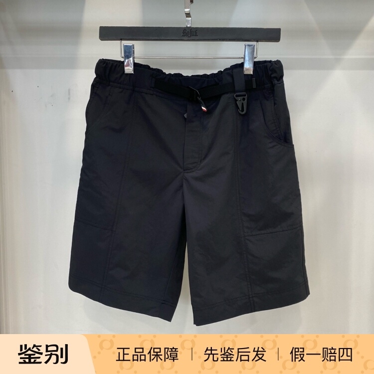 In-Stock Moncler 2025 Outdoor Men's Black Cargo Shorts Casual Shorts K1097 2B00002