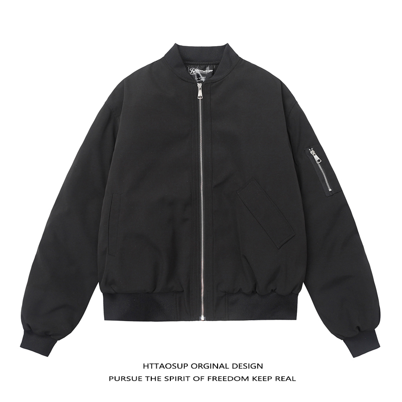 Httaosup American Retro Flight Suit Jacket for Men and Women, Loose Oversize Versatile Baseball Uniform Jacket