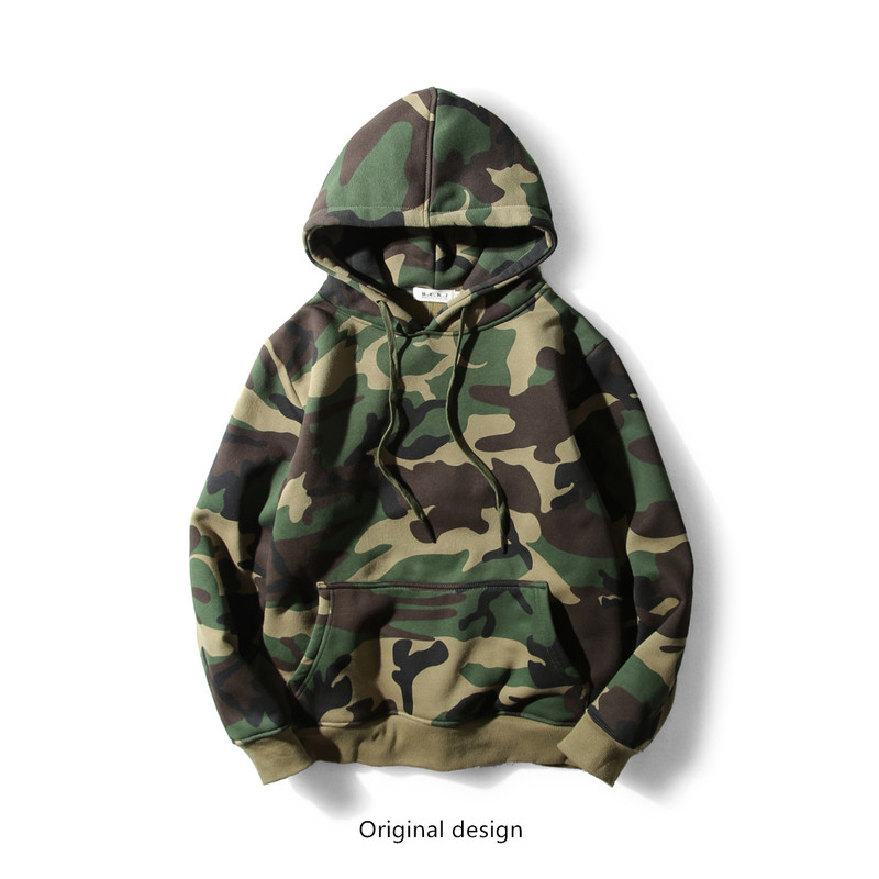 Autumn Trendy Brand All-Over Camouflage Hooded Sweatshirt for Men and Women, Shawn Yue Military Style Long-Sleeve Pullover Couple Tops Jacket