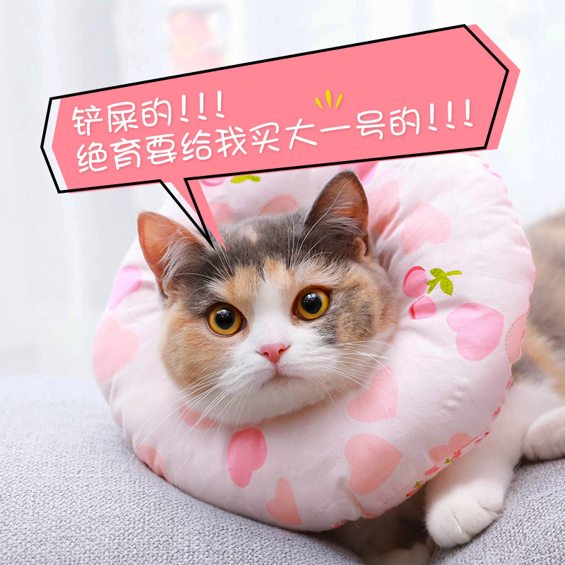 Elizabeth Circle Soft kitty hood pooch dog headgear Anti-bite Pet Neck Collar Collar Neck Collar Stigma Collar