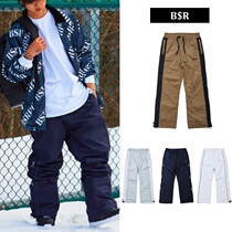  BSR AWF BSRABBIT DENIM LINE TRACK PANT KOREAN SKI PANTS SHRINK LEG PANTS GRAY