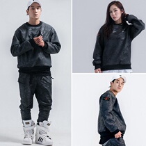 Special waterproof sweater Korean ski clothes sweater round neck warm pullover hoodie black fan color HOLA