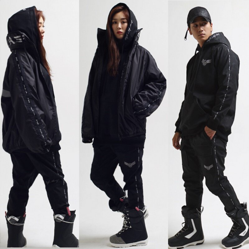 Special Price Ski Clothes Sweatshirt South Korea Waterproof Hoodie Warm Men And Women Jacket Head Black Camouflage Ski Jersey HOLA