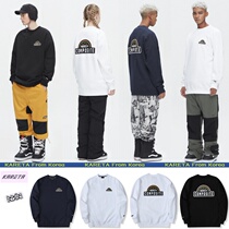  1920KARETA Korean ski sweater mens and womens single and double board bottoming shirt thickened warm pullover hoodie black and white