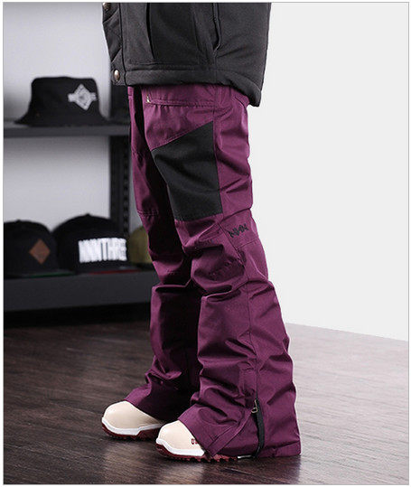 Special price clearance NNNN Korean ski pants Body Punch Pants Wear and waterproof Male Veneer Winter Outdoor Purple