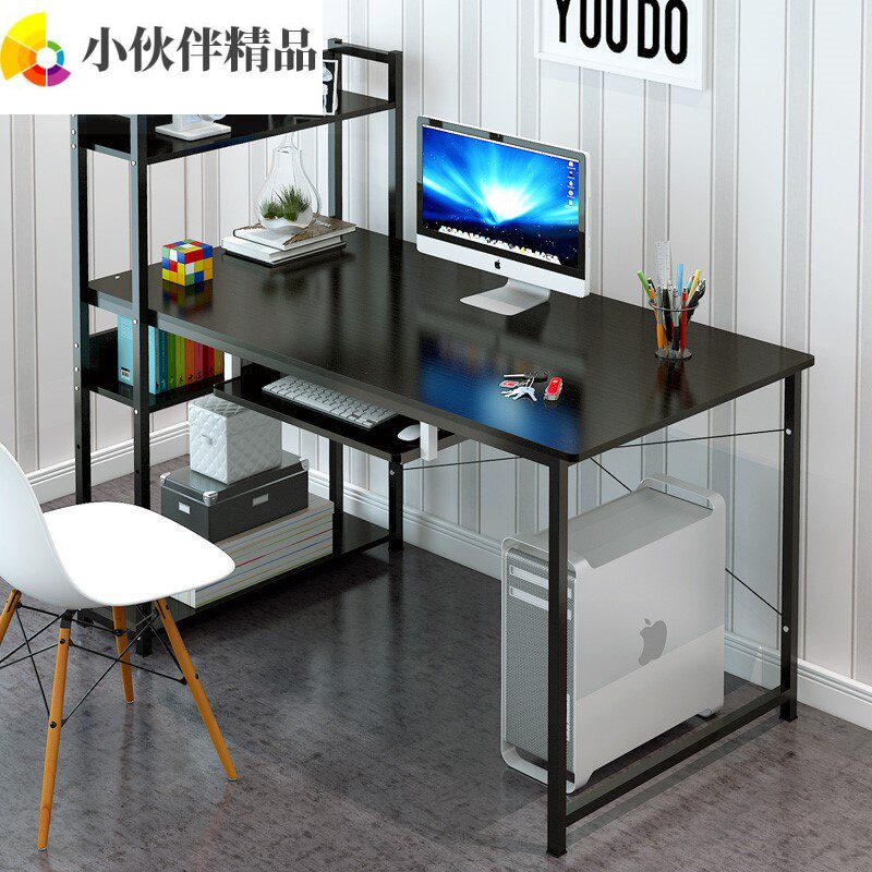 Desktop computer desk simple modern home desk with bookshelf bedroom combination desk simple desk