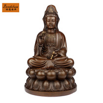Banderras pure copper Guanyin at the mercy of the West Three Holy Family Guy Feng Shui Po Ping An Furnishing Amitabu Buddha statue of Buddha