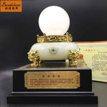 Banderas water crystal ball polypo pelvic pendulum pieces office Feng Shui Merchants Ornament Crafts Leadership Opening Gifts
