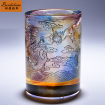 Banderras Glazed Dragon Pen Holder Swing Piece Home Book House Office Personality Creative Practical Upscale Desktop Pendulum