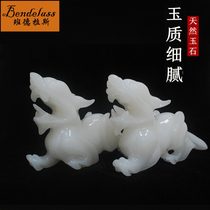 Banderas leopard Swaying Pieces Natural Jade Tricks of the Living Living Room Genguan A pair of home Feng Shui Decoration Opening Gifts