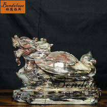 Banderras Dragon Turtle Swing Piece Natural Jade Large Number Living Room Swing Piece Chinese Style Office Decoration Business Gift