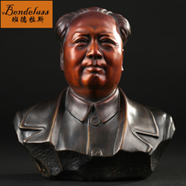 Banderas Mao Chair bronze statue of pure copper color bust Handicraft Living Room Decoration with Mao Zedong sculptures