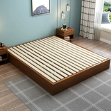 Нордическая сплошная деревянная полка татами без кровати без кровати, короткая кровать, современная минималистская обычая, развратная кровать на полу