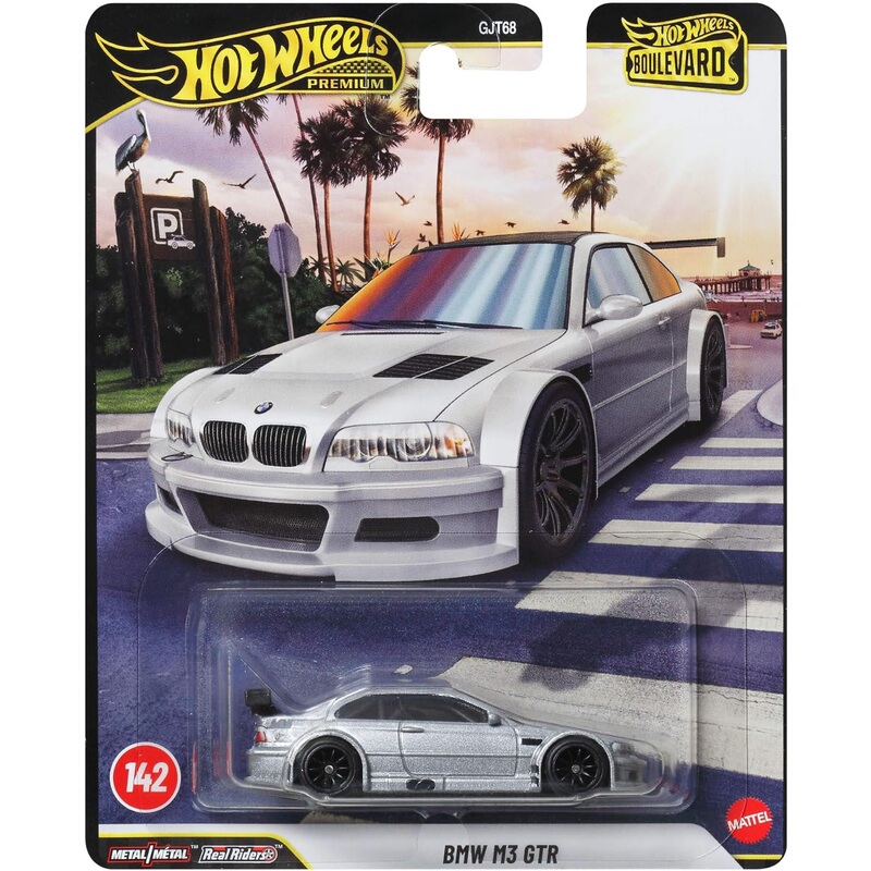 Hot Wheels Gold Label Garden Avenue No. 142 Bmw M3 Gtr Iron Base Rubber Tire Alloy Car Model