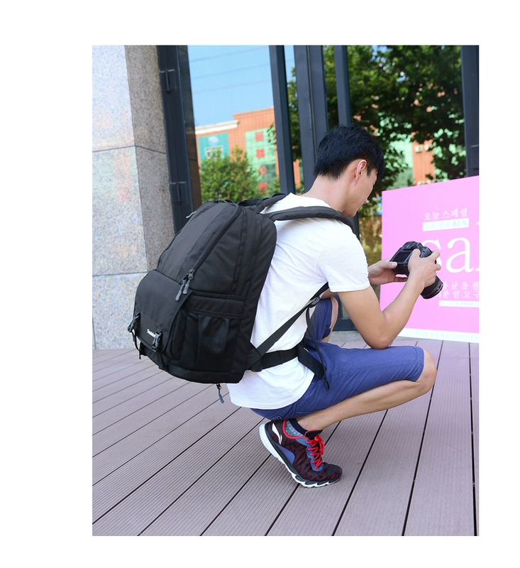 Túi đựng máy ảnh đeo vai đôi Túi đựng đồ du lịch nam DSLR Canon đa chức năng chống trộm nhẹ, nhanh chóng lấy túi đựng máy ảnh đeo vai của Nikon - Phụ kiện máy ảnh kỹ thuật số