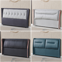Wash - free technology cloth soft bag bed head board leather side of the double to buy a 2022 new solid wood frame