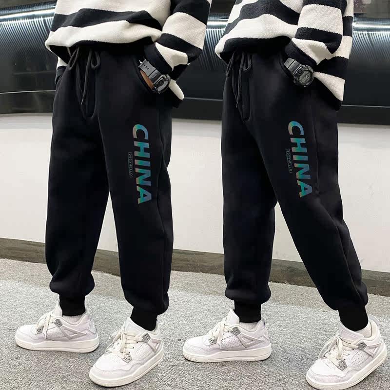 Boy fried street sports pants 2022 Spring paragraph Child pants CUHK Scout child clothing Pants Boy Spring Autumn Clothing