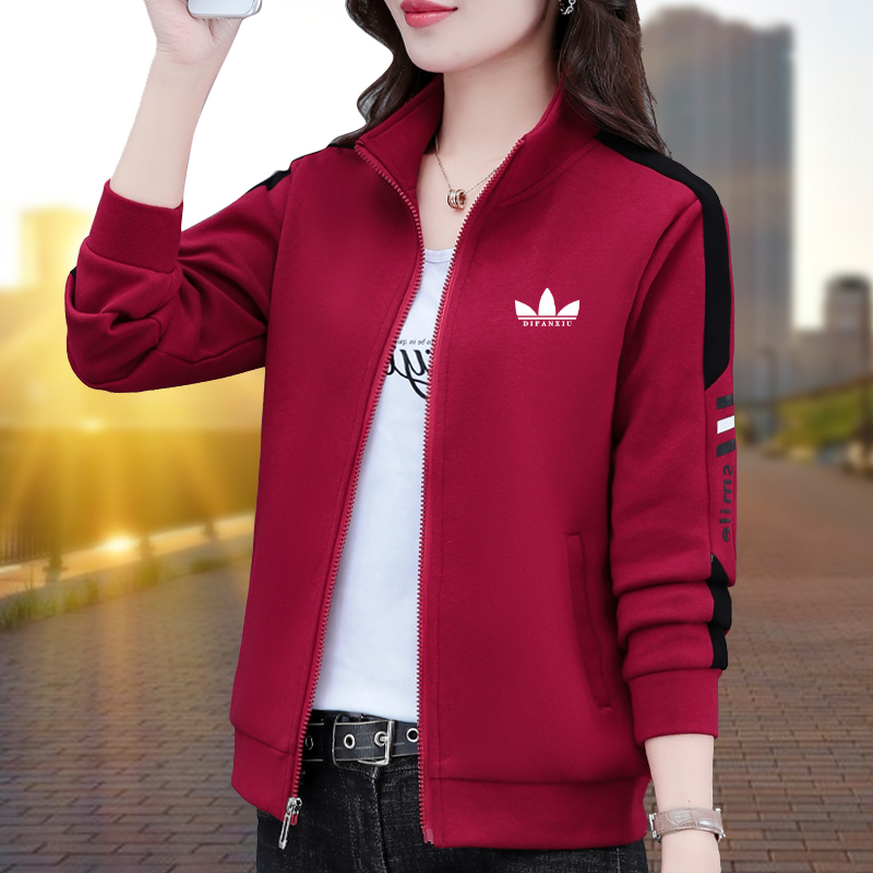 Casual Short Jacket for Women, Spring and Autumn 2025 New Style, Plus Size Women's Clothing, Versatile, Loose, Slimming Jacket, Sweatshirt, Cardigan for Women