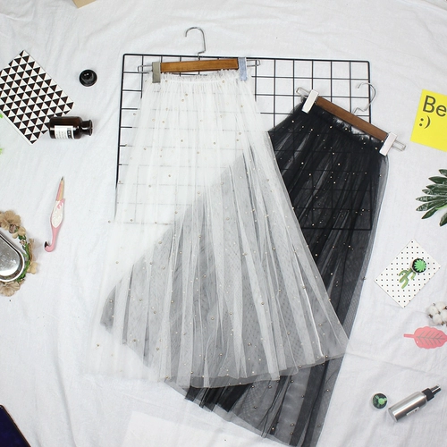 Длинная летняя кружевная юбка, коллекция 2021, высокая талия