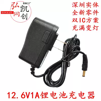 12 6V1A lithium battery charger 18650 polymer 12V battery electric coal charger Dual IC constant current turn light