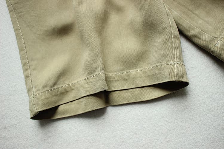 Mùa hè mới Sven retro men nặng lụa dệt lụa dệt quần short Bermuda quần thường quần short kaki nam