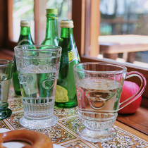 French La Rochere Versailles retro embossed glass water cup high temperature Home Juice Cup tall glass