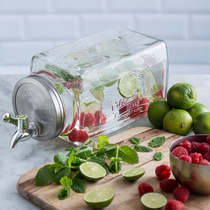 British Kilner European style glass cold water tank Refrigerated juice barrel oversized capacity with tap sealing tank