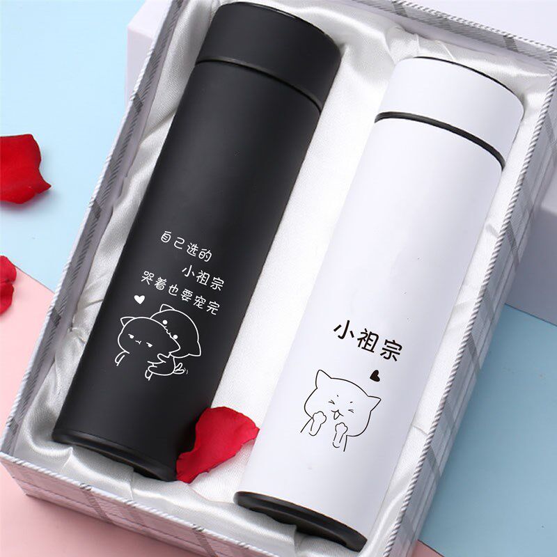 Couples style thermos cup male pair Valentine's Day gift items creative simple water cup female trend cup custom logo