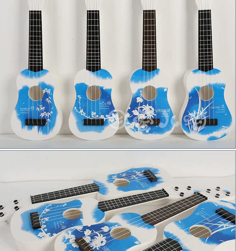 [Hàng ngày khuyến mãi] trẻ em âm nhạc mini guitar mô phỏng có thể chơi ukulele bé đồ chơi âm nhạc