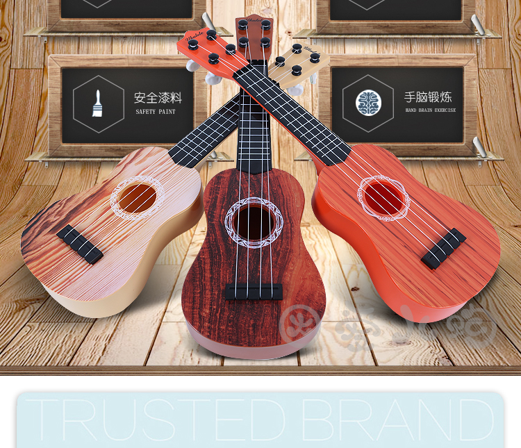 [Hàng ngày khuyến mãi] trẻ em âm nhạc mini guitar mô phỏng có thể chơi ukulele bé đồ chơi âm nhạc