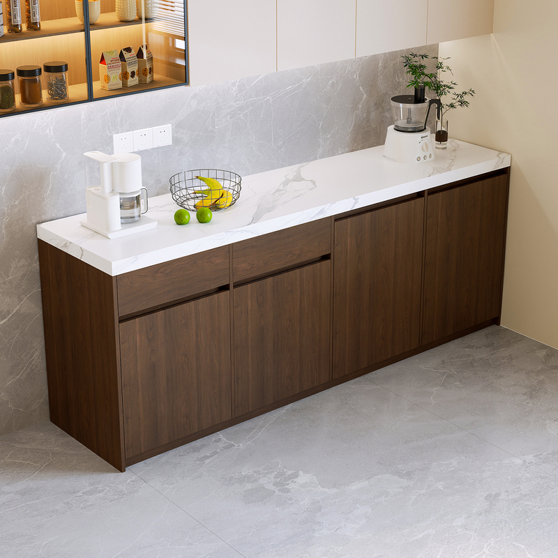 Company Water Bar Counter Integrated Tea Cabinet Coffee Pantry High-End Light Luxury Solid Wood Sideboard Home Kitchen Cabinet
