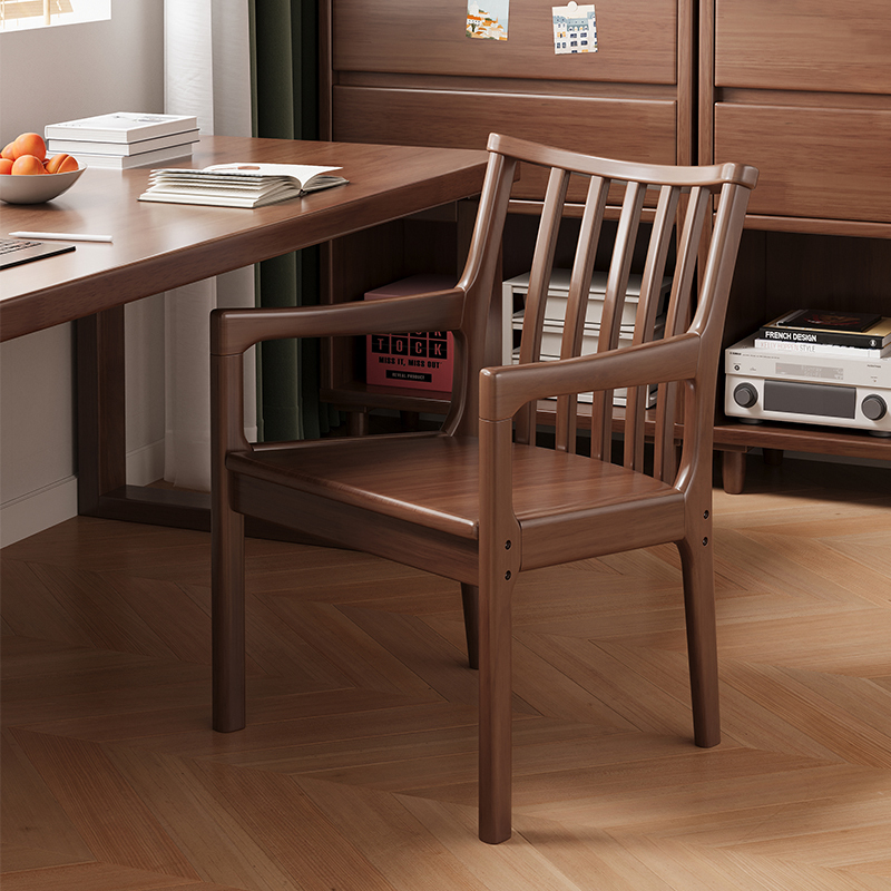 Solid Wood Desk Chair, Home Dining Chair, Bedroom Soft Backrest Chair, Leisure Chair, Simple Armchair, Study Computer Chair