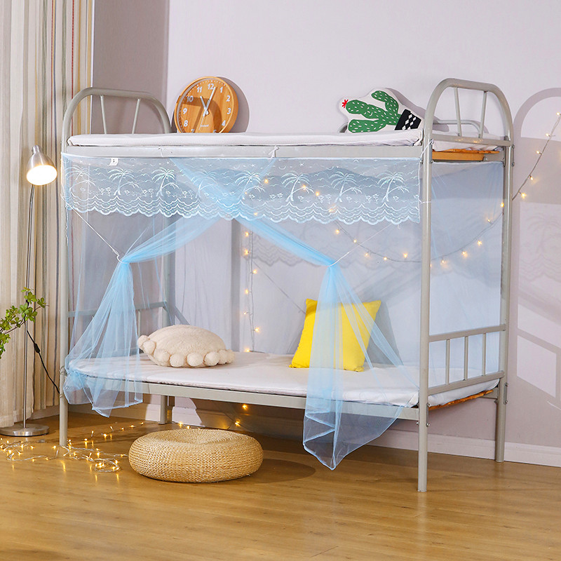Student dormitory mosquito net upper and lower bunk universal dust-proof top cloth 0 9m dormitory home bedroom bed net high and low bed 1 2