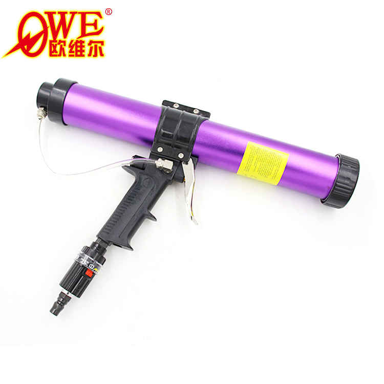 Taiwan's Orville OW-05A cylinder mounted soft glue 500ml pneumatic glass rubber gun foaming pressed glue gun blocked slit gun