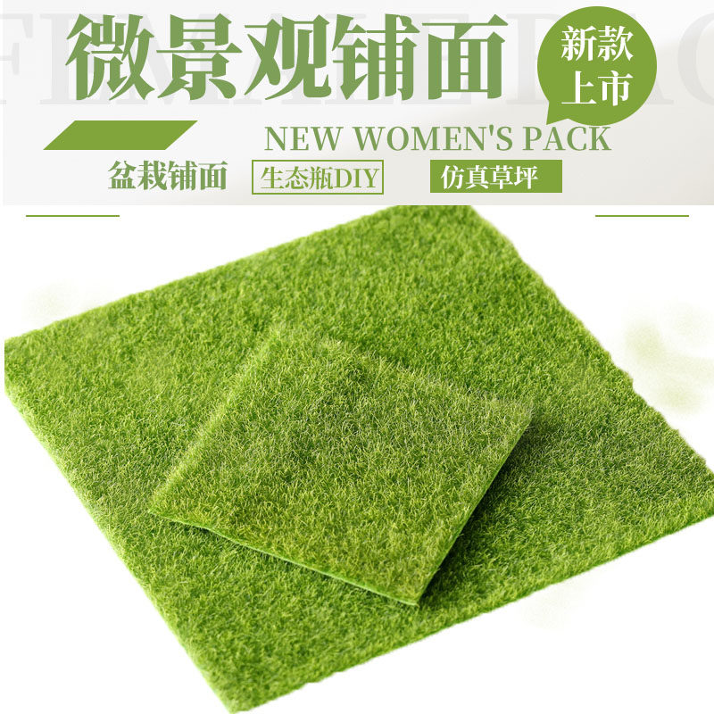 False moss decoration micro-landscape plant moss bonsai potted pavement ecological bottle small white hair moss simulation lawn mat