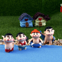 Cartoon Crayon Small New Diy Potted Moss Multimeat Microscape Desktop Swing Piece Creative Personality In-car Ornament