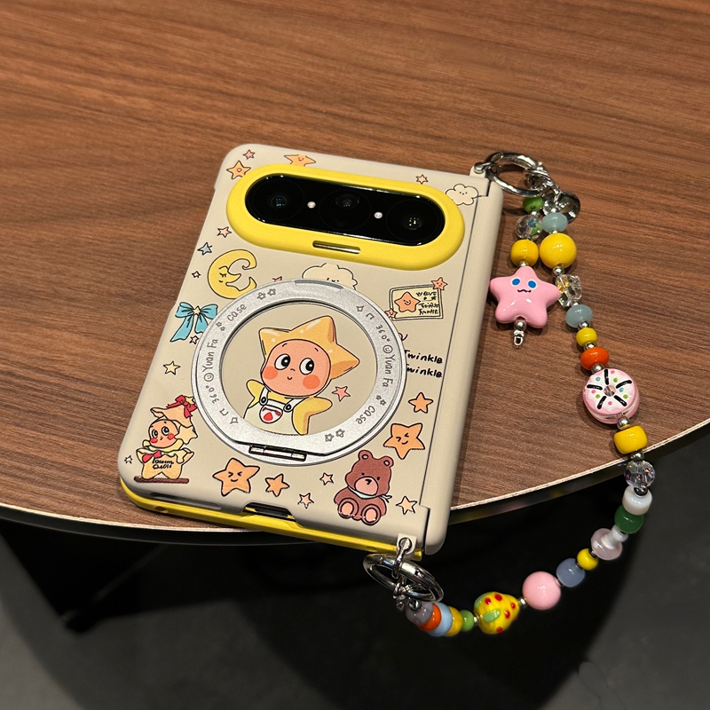 Suitable for Huawei Pura X Max Foldable Phone Case, Apple Duo, Samsung Z Fold 8 Collector's Edition, Pura X Case with Integrated Film, Star-Themed Outer Frame with Film, Full Coverage, Center Axis Protection, Wrist Strap for Women Suitable for Huawei Pura X Max Foldable Phone Case, Apple Duo, Samsung Z Fold 8 Collector's Edition, Pura X Case with Integrated Film, Star-Themed Outer Frame with Film, Full Coverage, Center Axis Protection, Wrist Strap for Women