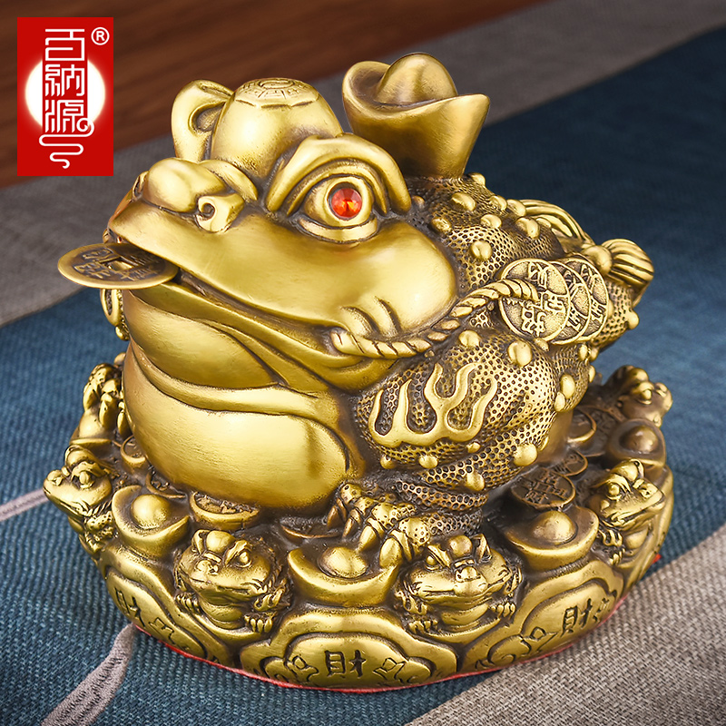 100 Natto Toad Swing Piece Brass Trifoot Gold Toad Swing Piece Three Foot Golden Toad Toad Opening Giver Gift Big