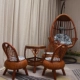 Wicker ghế ba mảnh bàn ban công và ghế bàn cà phê kết hợp ghế mây thật tựa lưng sân vườn giải trí bàn ghế mây - Bàn ghế ngoài trời / sân