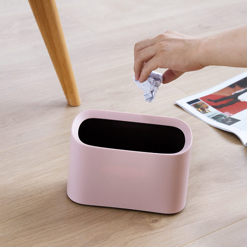 Desktop trash can Small Nordic coffee table Table garbage box Office desk Net Red cute creative table storage bucket