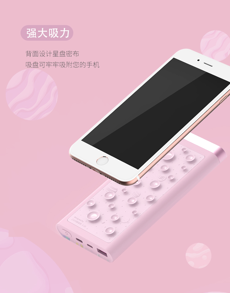 Quạt bộ lạc dễ thương hoạt hình mini khung di động điện di động với đèn ngủ 10000 mAh từ tính kho báu - Ngân hàng điện thoại di động sạc dự phòng cho laptop
