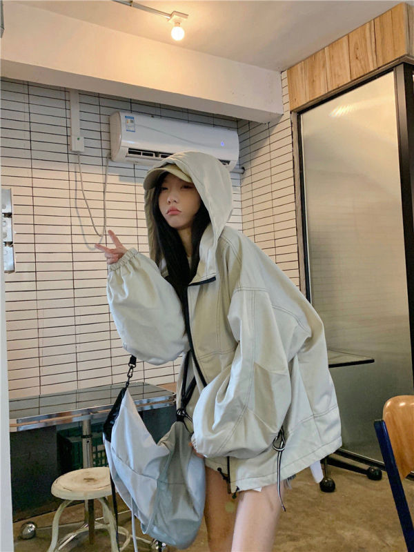 150kg Large Size American Style Hooded Jacket for Men and Women, Spring and Autumn, Cool and Loose Casual Couple Jacket Top 150kg Large Size American Style Hooded Jacket for Men and Women, Spring and Autumn, Cool and Loose Casual Couple Jacket Top