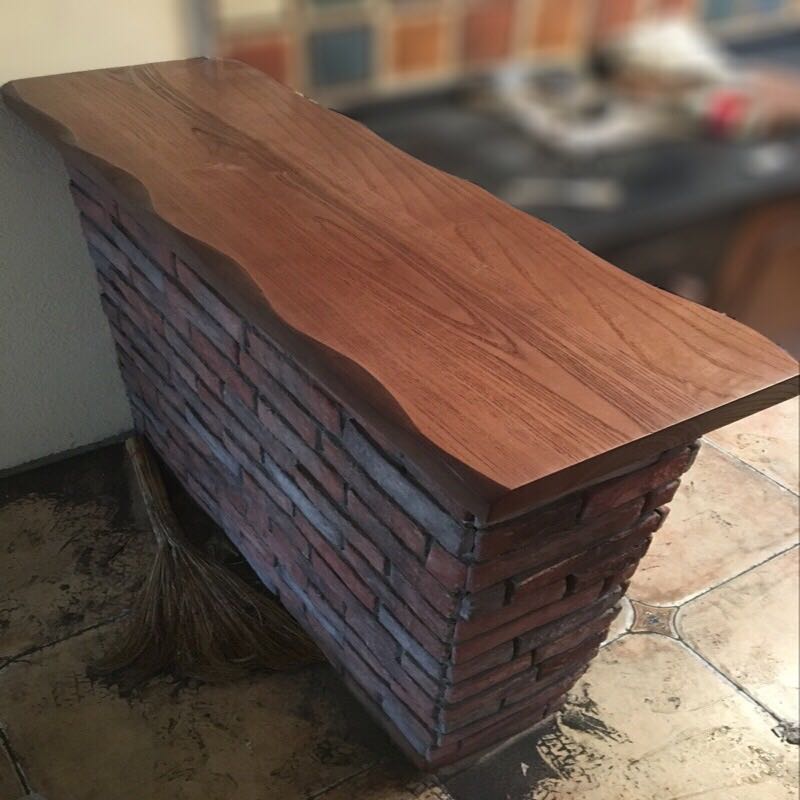 Solid Wood Old Elm Wood Round Bar Table Custom Made Office Dining Table Bench Floating Window Tabletop Pine Wood Plate Table Surface Plate