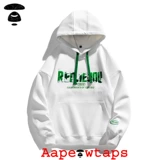 Aape Wtaps Осенний модный бренд простой писем с капюшоном толстовка мужская ретро -ретро -ленивый спортивный топ