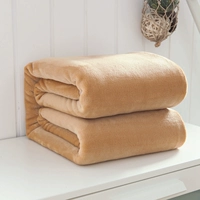 Rắn màu nhung một mảnh tấm flannel san hô dày lông cừu chăn đơn ký túc xá sinh viên sang trọng pad Single Double - Khăn trải giường ga nệm 1m6
