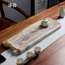 Source Rhyme Wood Fossil Tea Tray Tea Table Tea Sea Minimalist Yofu Tea Suit Natural Whole Original Stone Tray