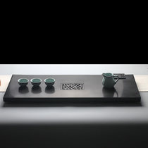 Genyun natural whole drainage Wujin Stone tea tray set small household simple tea table tea kung fu tea set