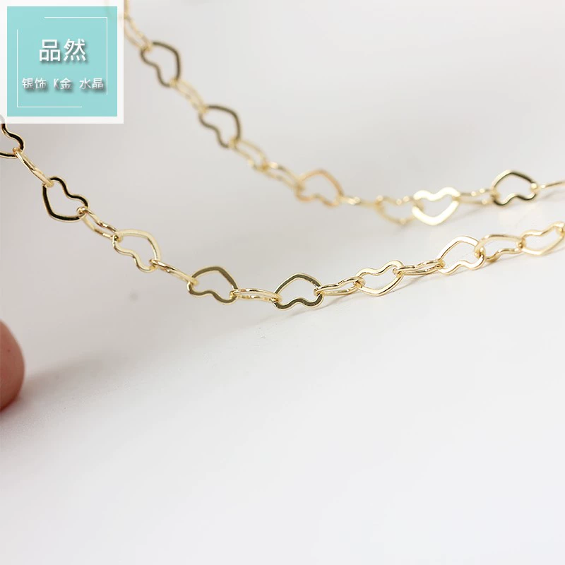 Đồ trang sức handmade Tự làm 14K dây chuyền vàng ánh sáng vàng hình trái tim chuỗi bảo vệ chuỗi vòng đeo tay phụ kiện - Vòng đeo tay Clasp vong deo tay